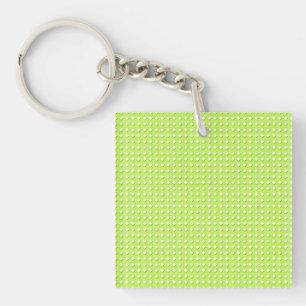 Porte-clefs Motif Vert Citron Clair Chartreuse - Diamants