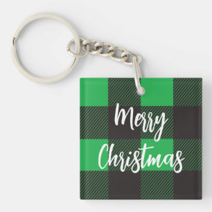 Porte-clefs Motif vert Joyeux Noël