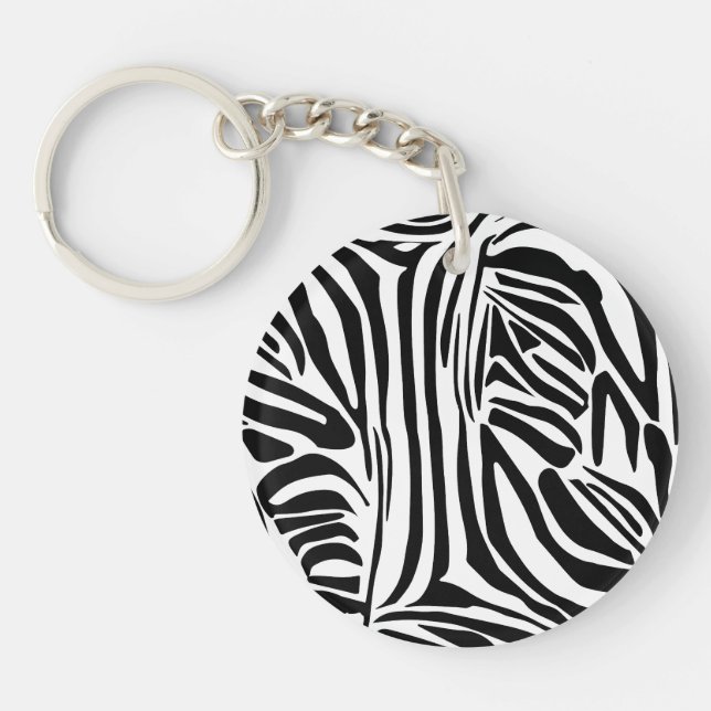 Porte-clefs Motif zèbre (Devant)