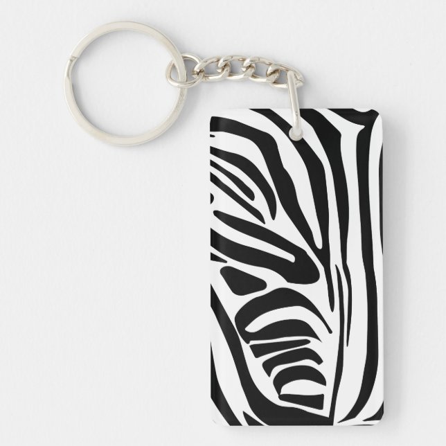 Porte-clefs Motif zèbre (Devant)