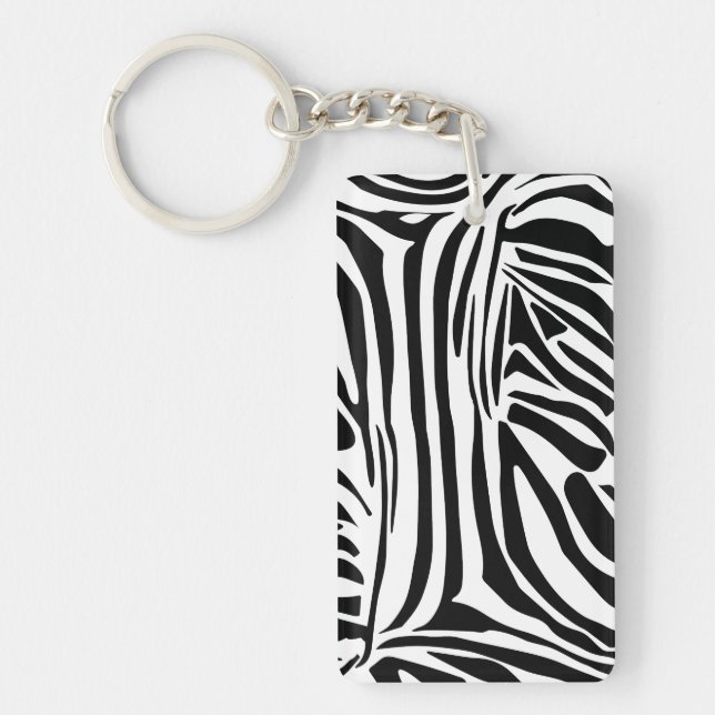 Porte-clefs Motif zèbre (Devant)