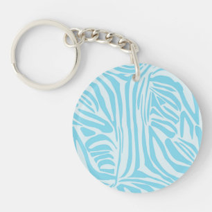 Porte-clefs Motif Zèbre Bleu