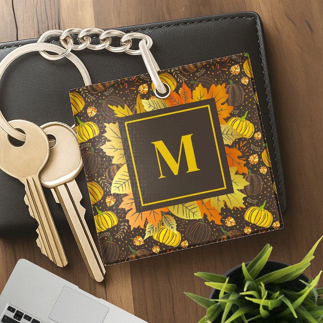 Porte-clefs Motifs de citrouilles automne récolte (Créateur téléchargé)