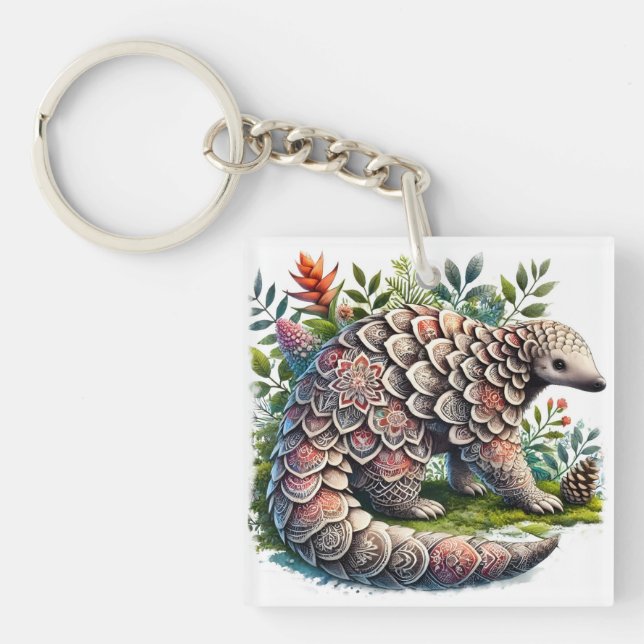 Porte-clefs Motifs de la nature - Jungle Pangolin (Devant)