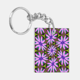 Porte-clefs Motifs marguerite violet
