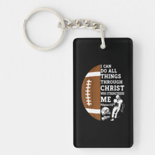 Porte-clefs Motivation Bible Verse Cadeaux Chrétiens Football