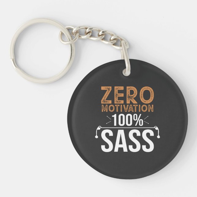 Porte-clefs Motivation zéro, 100 Sass (Devant)