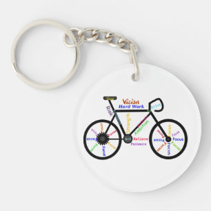 Porte-clefs Motivational Bike Mots Inspirants Sports