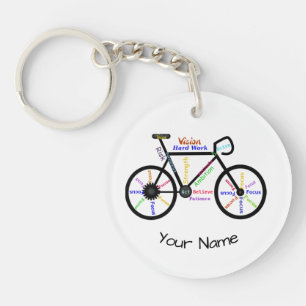 Porte-clefs Motivational Bike, vélo, vélo Sport Nom personnali