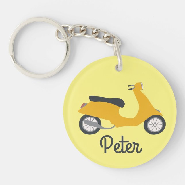 Porte-clefs Moto cyclable Scooter CUSTOM (Devant)