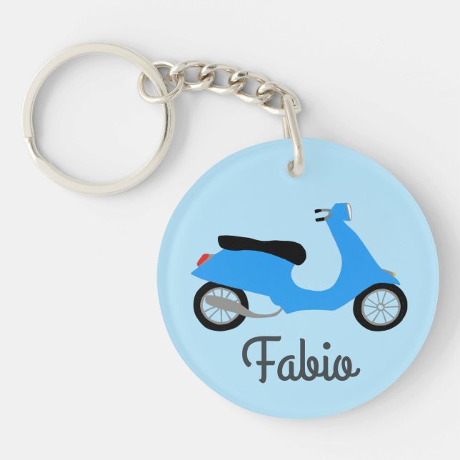 Porte-clefs Moto cyclable Scooter CUSTOM (Devant)
