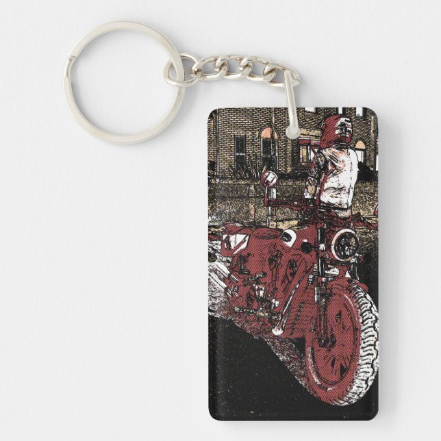 Porte-clefs Moto indienne  (Devant)