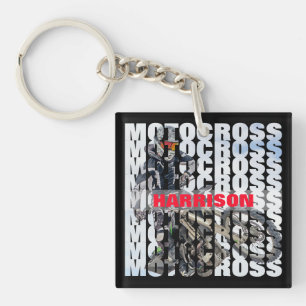 Porte-clefs Motocross Sports Dirt Biker Personnalisé