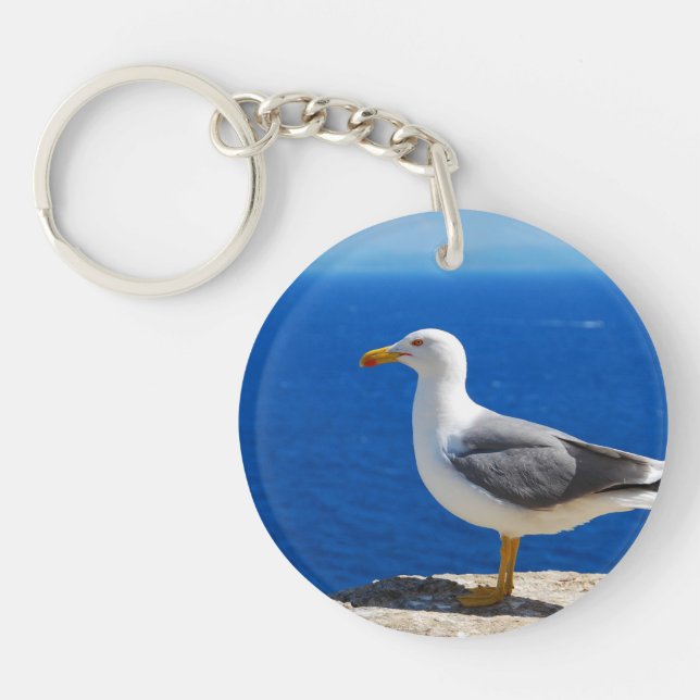 Porte-clefs Mouette à la plage (Devant)