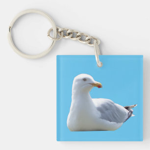 Porte-clefs Mouette au soleil s'ébattant Océan Faune Eté
