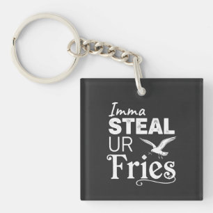 Porte-clefs Mouette voleuse de frites