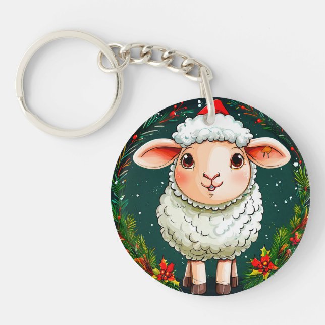 Porte-clefs Mouton de dessin animé (Devant)
