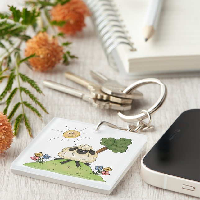 Porte-clefs Moutons Sur Une Colline Porte - clé (Créateur téléchargé)