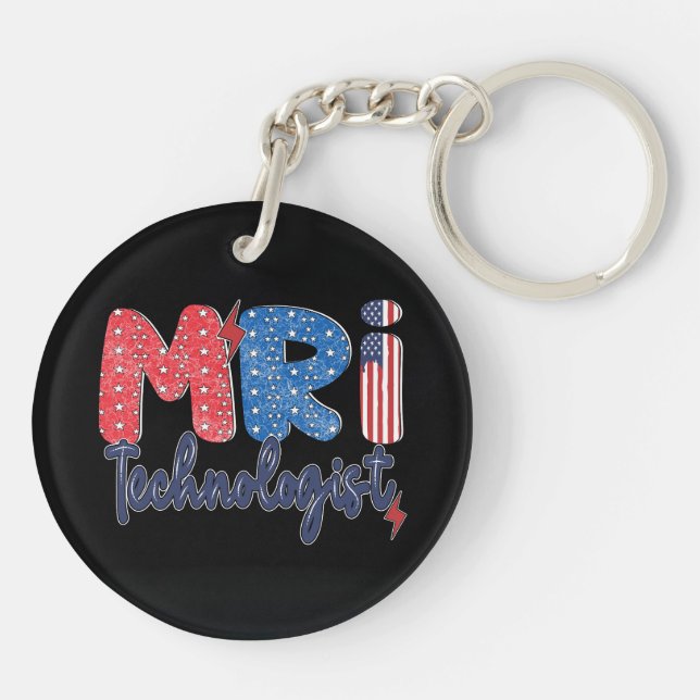 Porte-clefs MRI Technologist Acrylic Keychain, Double Sided (Dos)
