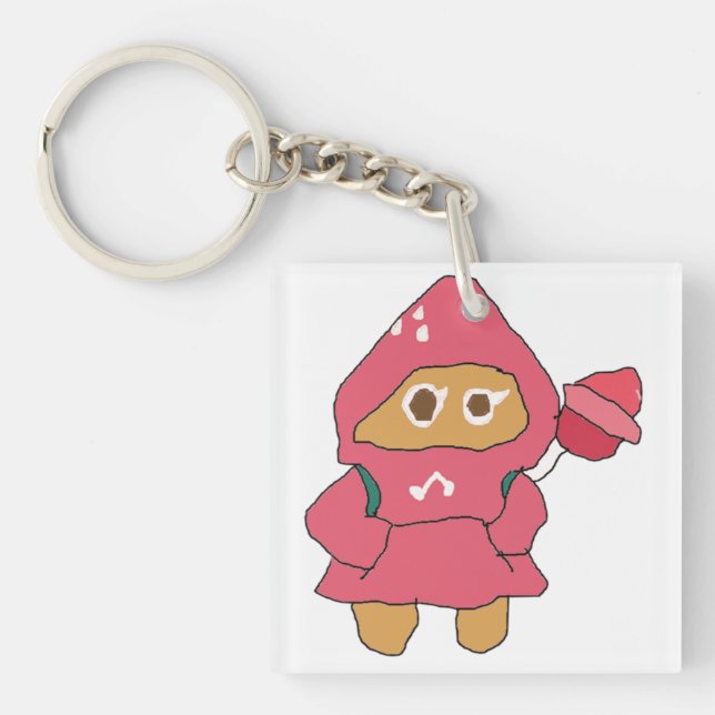 Porte-clefs Ms Paint cookie run cookie fraise (Devant)