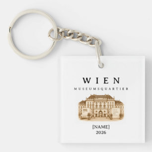 Porte-clefs MuséeQuartier de Vienne personnalisé Nom & Année