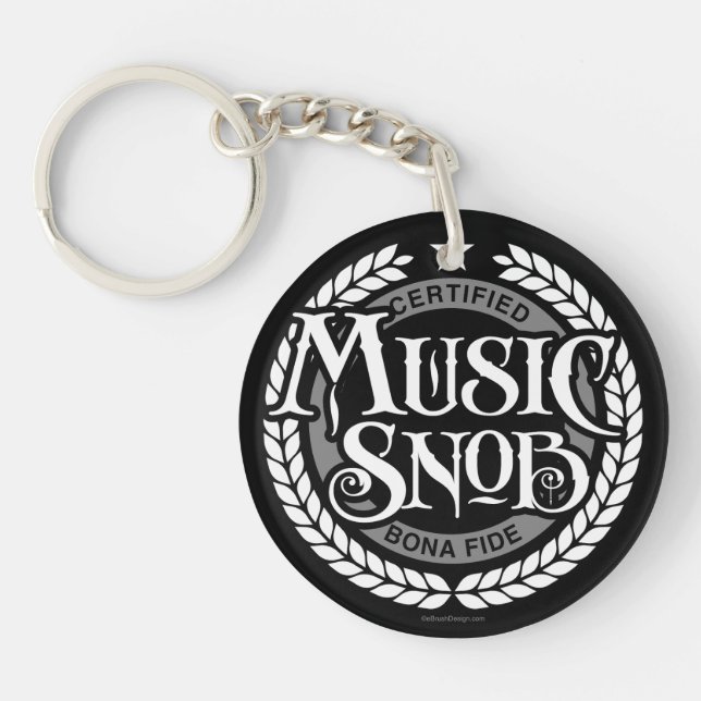 Porte-clefs Music Snob - amoureux de musique amusante (Devant)