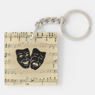 Porte-clefs Musique antique et masques de théâtre