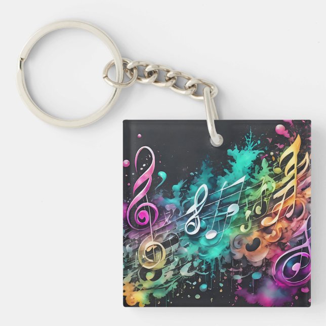 Porte-clefs musique graffiti (Devant)