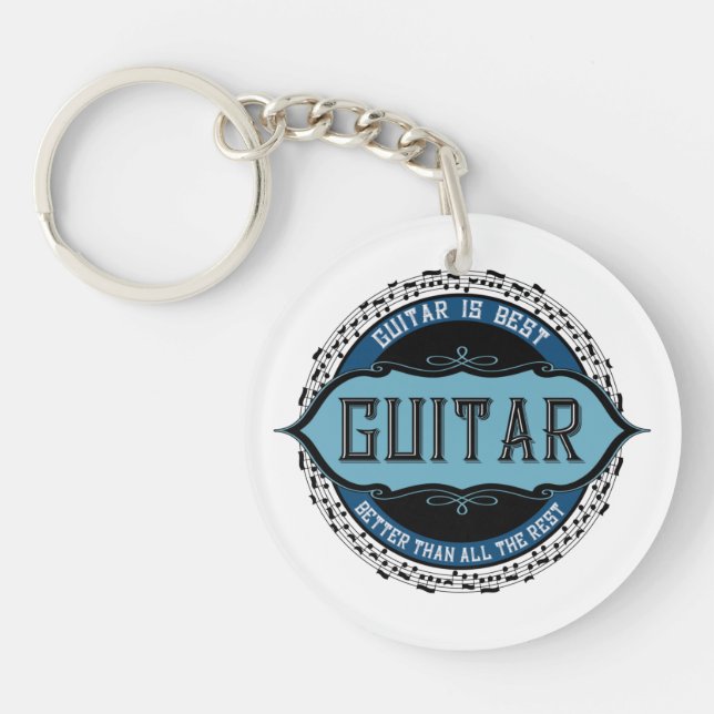 Porte-clefs Musique guitare Cercle (Devant)