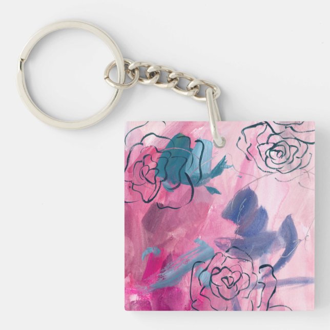Porte-clefs Musique intérieure - Croquis floral (Devant)