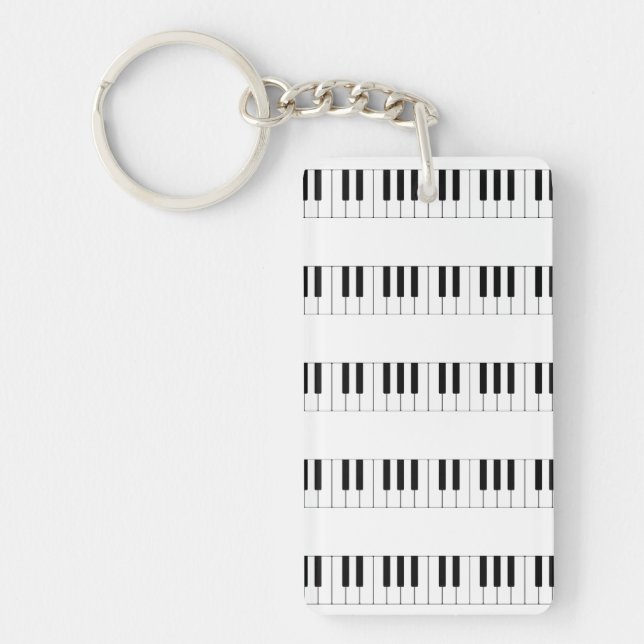 Porte-clefs Musique : Motif de clavier de piano (Devant)