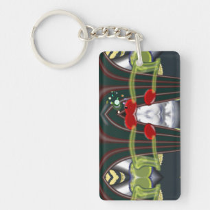 Porte-clefs Musique rouge huitième notes