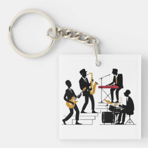Porte-clefs Musique Silhouette