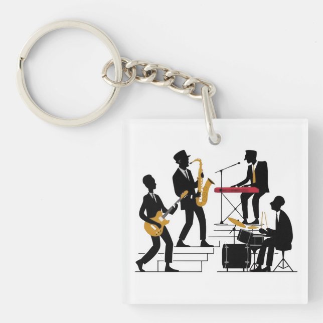 Porte-clefs Musique Silhouette (Devant)