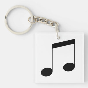 Porte-clefs Musique Une Note De Poutre Noire,