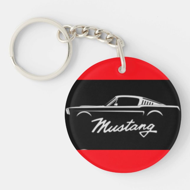 Porte-clefs Mustang, car,Porte-clés en acrylique (Devant)