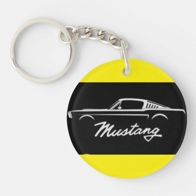 Porte-clefs Mustang, car,Porte-clés en acrylique (Devant)
