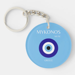 Porte-clefs Mykonos Muse, Bleu