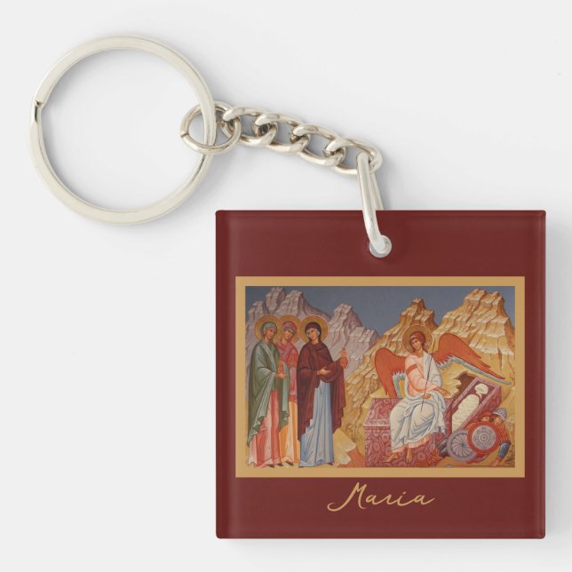 Porte-clefs Myrrrh Portant les femmes l Orthodoxe Icône l Pers (Devant)