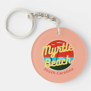 Porte-clefs Myrtle Beach South Carolina Retro Sunset