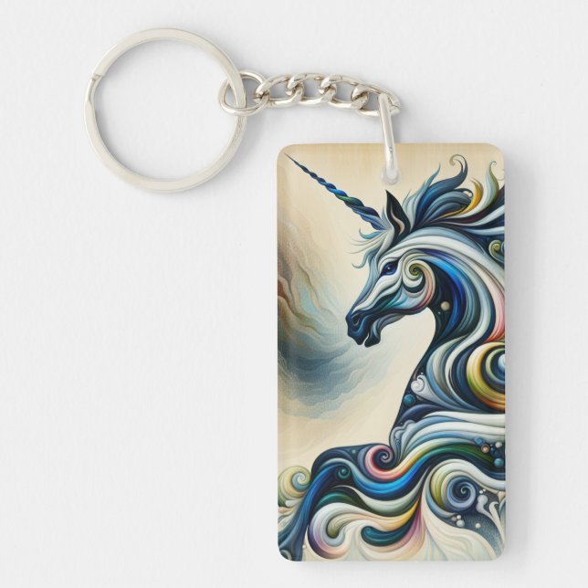 Porte-clefs Mystic Unicorn Swirl (Devant)