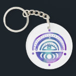 Porte-clefs Mystical Eye Magique Elegant Boho Aquarelle<br><div class="desc">Ajoutez votre propre texte pour customiser cette conception. Visitez ma boutique pour plus de designs amusants ou contactez-moi pour un travail sur mesure ! MERCI! Et s'il vous plaît,  marquez-moi aussi sur instagram à @shoshannahscribbles ! Merci ! :)</div>