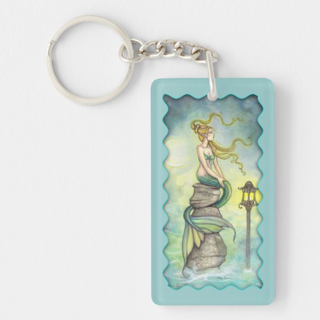 Porte-clefs Mystical Mermaid Imaginaire Art par Molly Harrison (Devant)