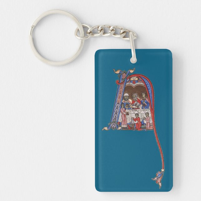 Porte-clefs N initial éclairé (Devant)