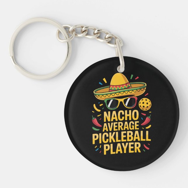 Porte-clefs Nacho Average Pickleball Player (Devant)