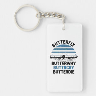 Porte-clefs Nage - Cadeau de natation Papillon Butterwhy