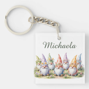 Porte-clefs Nains de printemps dans une prairie