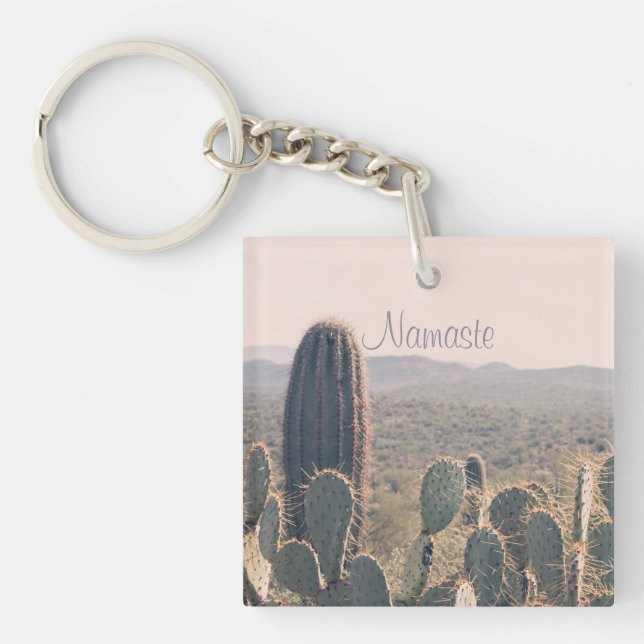 Porte-clefs Namaste - porte - clé acrylique des cactus | de (Devant)