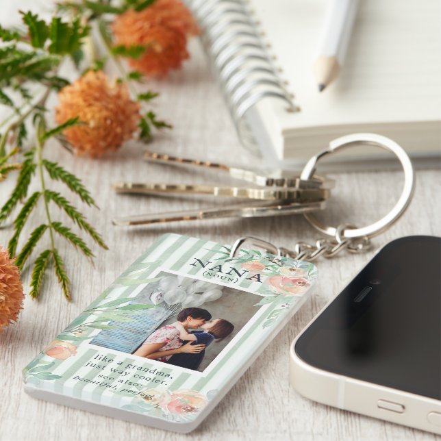 Porte-clefs Nana | Clavier photo personnalisé (Devant droit)