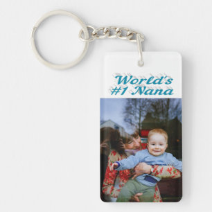 Porte-clefs Nana photo ciel bleu texte